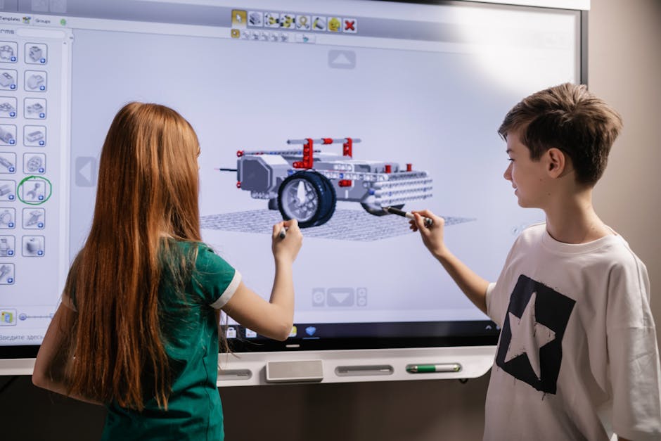 futuristic STEM classroom students technology 2026