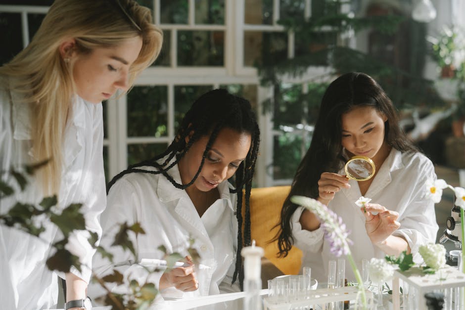 women scientists laboratory 2026 diverse STEM team