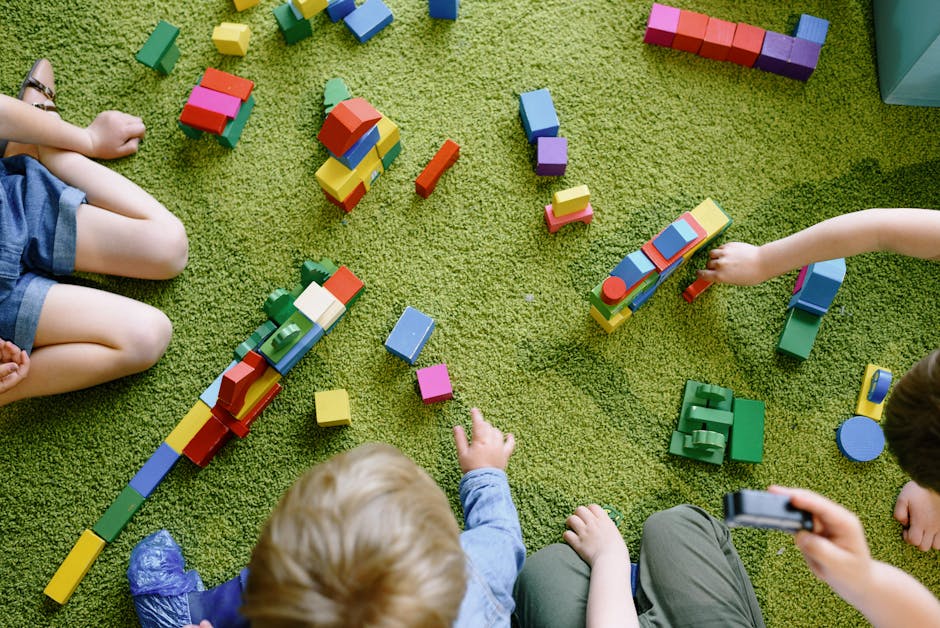 Finland kindergarten free play outdoor, children social skills group activity