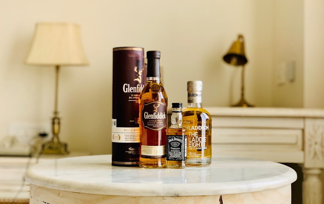 Glenfiddich 12 year single malt scotch whisky bottle