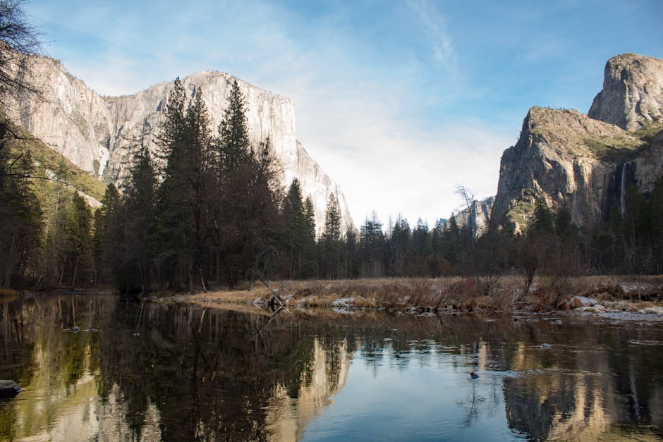 Yosemite Valley Floor Loop trail, El Capitan meadow view