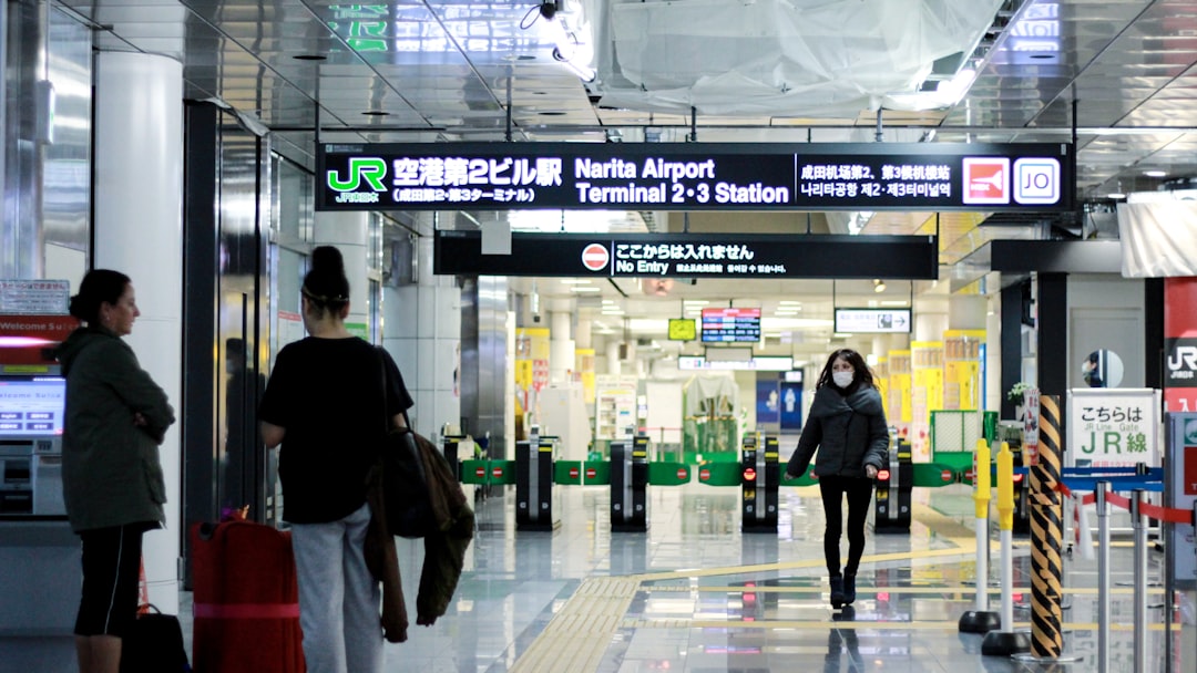 Narita airport terminal map, Japan airport transfer route
