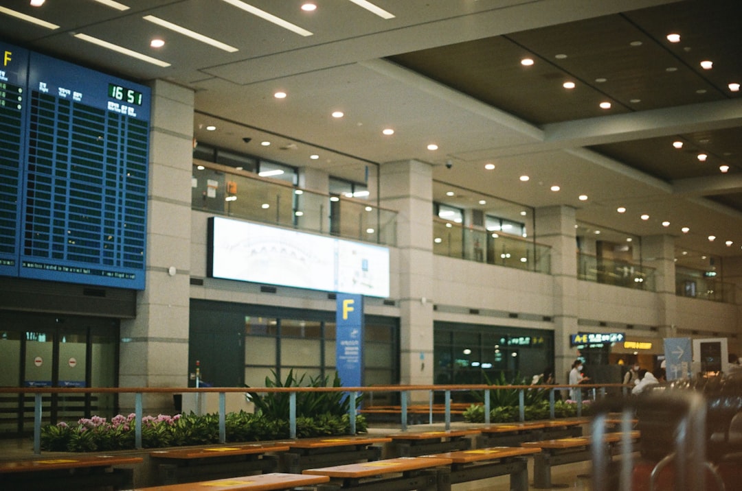 Incheon Airport Terminal 2 exterior, aerial view Korea airport