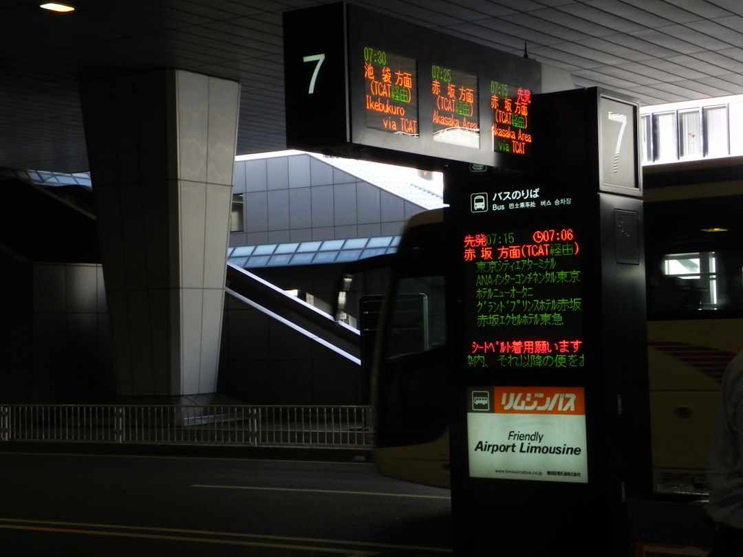 Narita Airport terminal exterior, Tokyo airport signage
